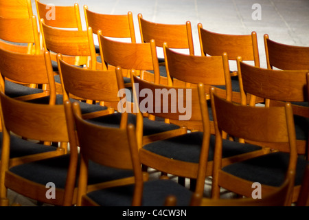 Rows off chairs. Taken in Riga in Latvia Stock Photo