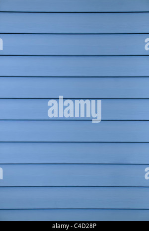 Close view of a blue colored siding, texture and backround Stock Photo