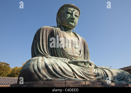 Daibutsu (Great Buddha) statue at Kotoku-in temple, Kamakura, Kanagawa, Japan. Stock Photo