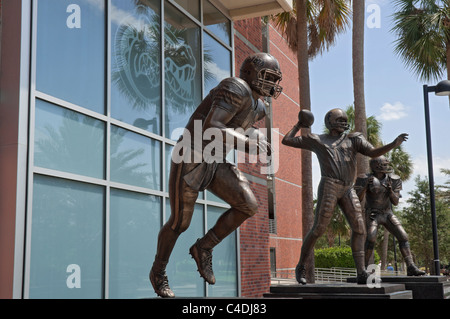 University of Florida Heisman Trophy Football winners statues Stock Photo