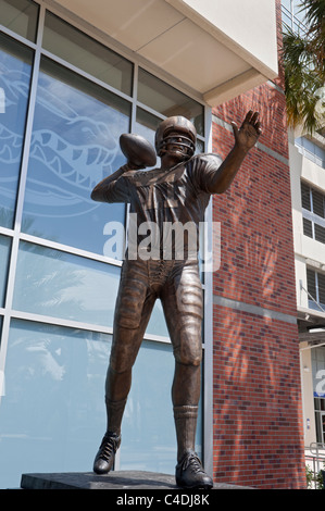University of Florida Heisman Trophy Football winners statues Steve Spurrier Stock Photo