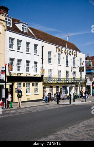 The George Hotel, High Street, Colchester, Essex, England, United Kingdom Stock Photo