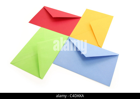 colorful envelopes, concept of communication Stock Photo