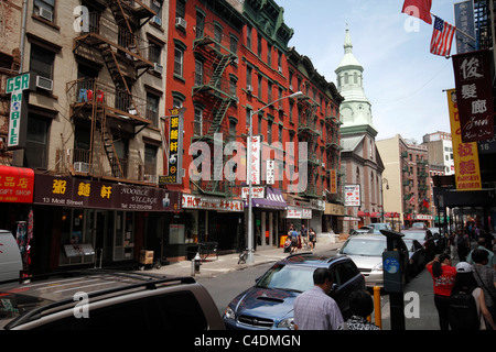 Mott Street, Chinatown, New York City Stock Photo