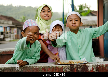 muslim children in bali, indonesia Stock Photo