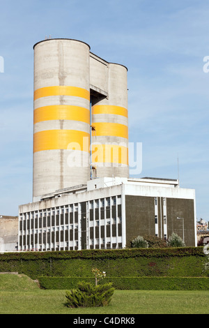 Processing silos of a concrete factory Stock Photo