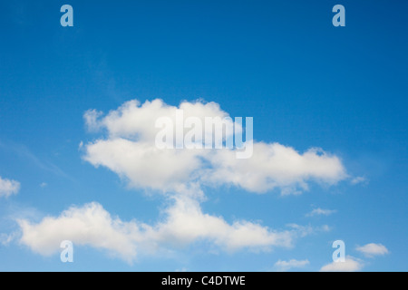 unusual cloud formation in a blue sky Stock Photo