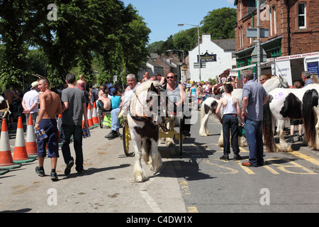 Horse dealers at the Appleby Horse Fair, Appleby-In-Westmorland, Cumbria, England, U.K. Stock Photo