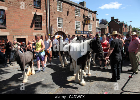 Horse dealers at the Appleby Horse Fair, Appleby-In-Westmorland, Cumbria, England, U.K. Stock Photo