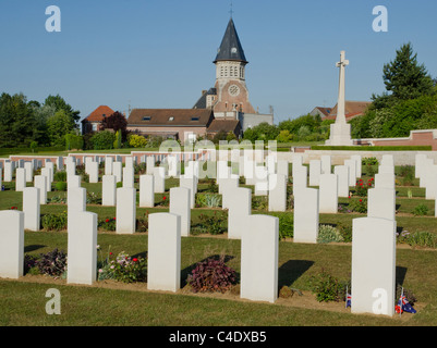 Fromelles (Pheasant Wood) Military Cemetery Stock Photo