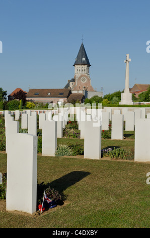 Fromelles (Pheasant Wood) Military Cemetery Stock Photo