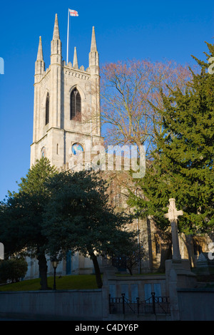 The Parish Church of St. John The Baptist, Hight Street, Windsor, Berkshire, England, UK Stock Photo