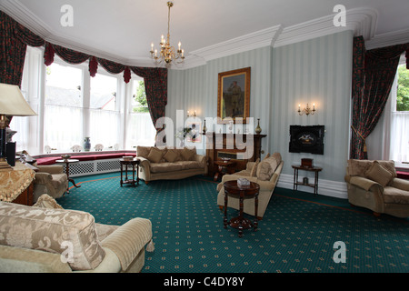 The Mansion House in Cardiff, South Wales. The official residence of the Lord Mayor of Cardiff, now a Grade II Listed Building. Stock Photo