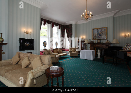 The Mansion House in Cardiff, South Wales. The official residence of the Lord Mayor of Cardiff, now a Grade II Listed Building. Stock Photo