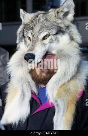 real wolf fur hat