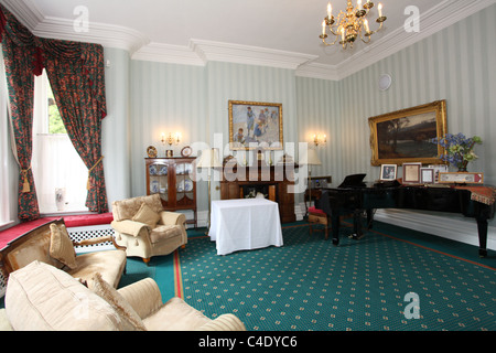 The Mansion House in Cardiff, South Wales. The official residence of the Lord Mayor of Cardiff, now a Grade II Listed Building. Stock Photo