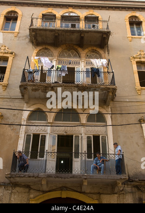 Traditional old building along Gouraud Street, Gemmayze, Beirut, Lebanon. Stock Photo