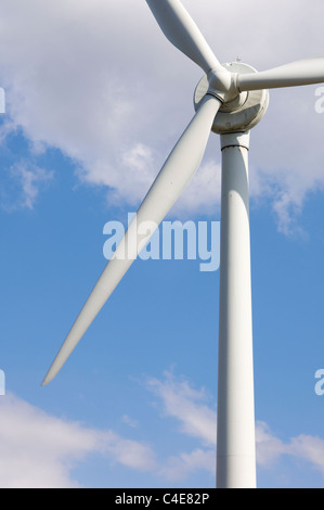 detail of a modern windmill with cloudy sky Stock Photo - Alamy