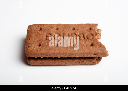 Bourbon chocolate sandwich biscuit Stock Photo