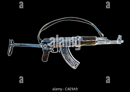 Kalashnikov (AK 47) is a russian assualt weapon Stock Photo