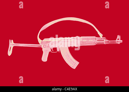 Kalashnikov (AK 47) is a russian assualt weapon Stock Photo