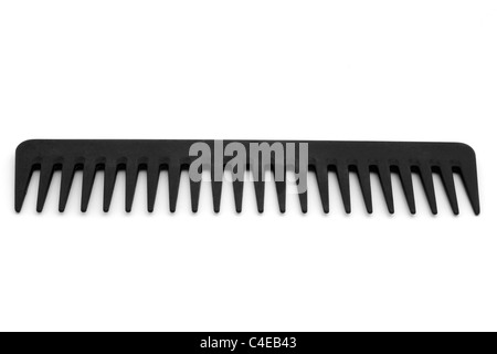 Black comb isolated on white Stock Photo