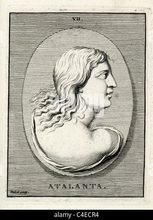 Portrait of Atalanta a character in Greek mythology. The daughter of Iasus, a Boeotian or an Arcadian princess