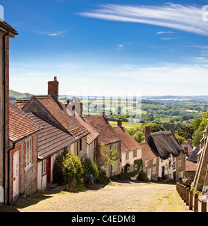 Gold Hill, Shaftesbury, Dorset, England, UK Stock Photo