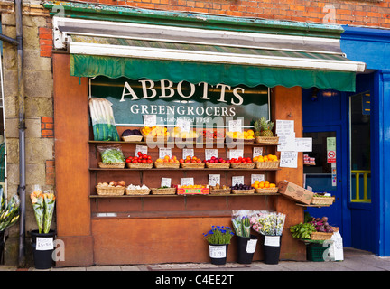 Greengrocer shop in Shaftesbury, Dorset, England UK Stock Photo