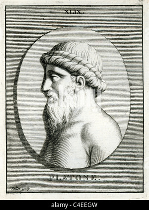 Classical portrait of Plato a Classical Greek philosopher, mathematician, student of Socrates, writer of philosophical dialogues