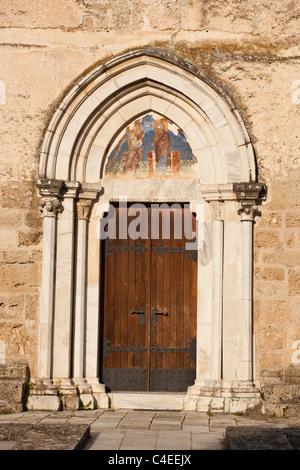 Monastery Gradac, door detail, Serbia Stock Photo