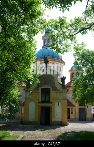 Pilgrimage church of Virgin Mary, Bila Hora, Prague, Czech Republic Stock Photo