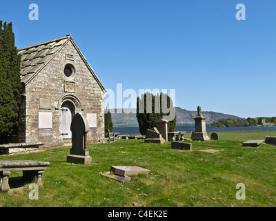 Kinross, Loch Leven, Fife, Scotland - the cemetery in a beautiful lakeside setting. Stock Photo