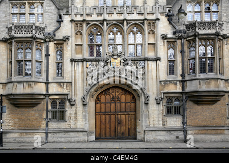 Oxford University Brasenose College Main Door Stock Photo