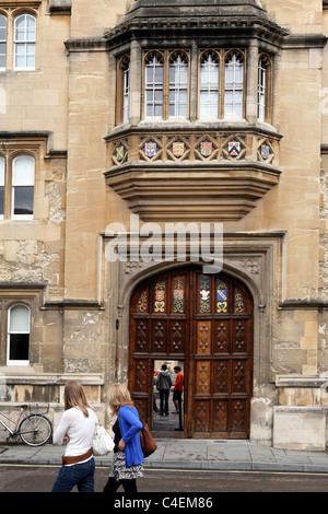 Oxford University Oriel College Front Gate Stock Photo