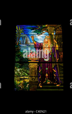 On display at the Smith Museum of Stained Glass Windows Stock Photo