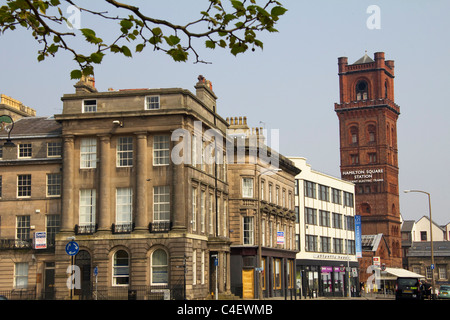 Hamilton Square and station tower, Birkenhead, England Stock Photo