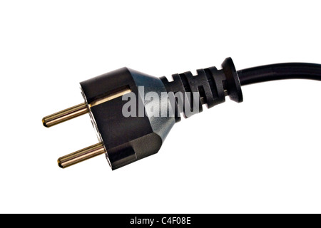 electric power plug isolated on white background Stock Photo - Alamy