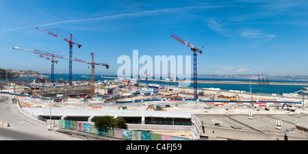 Big construction in port of Marseille, France Stock Photo