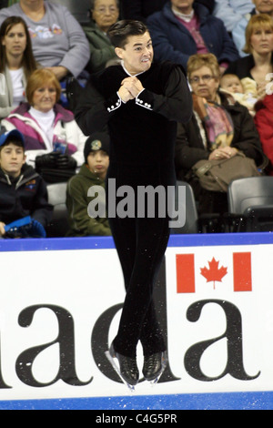 Joey Russell competes at the 2010 BMO Skate Canada National Championships in London, Ontario, Canada.  Stock Photo
