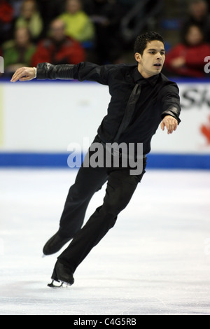 Ian Martinez competes at the 2010 BMO Skate Canada National Championships in London, Ontario, Canada.  Stock Photo