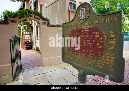 First Girl Scout Headquarters In America, Savannah, Georgia Stock Photo 