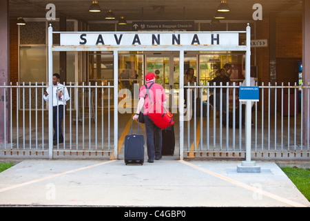 Amtrak Railway Station in Savannah, Georgia Stock Photo