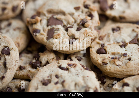 Chocolate chip cookies.  Stock Photo