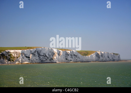 The White Cliffs of Dover from sea, Dover, Kent, England, United Kingdom Stock Photo