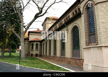 Denver, Colorado - The outside of a church at the John Paul II Center for the New Evangelization archdiocese in Denver Colorado Stock Photo