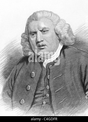 Samuel Johnson (1709-1784) on engraving from the 1800s. English author ...
