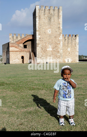 Santo Domingo Dominican Republic,Ciudad Colonial,Fortaleza Ozama,World Heritage,fortress,1502,military,under new construction site building builder,me Stock Photo