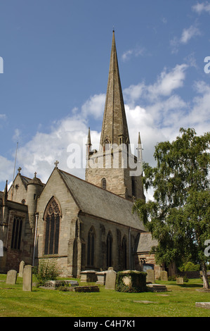 Ross on Wye with the parish church of St. Mary's ,River Wye , Wye ...