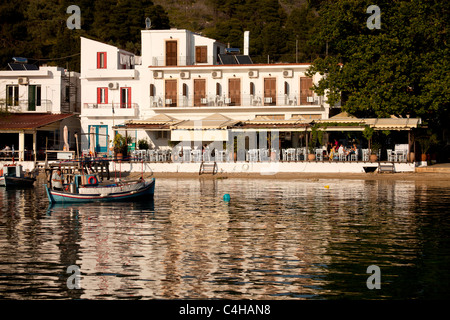 Small fishing harbour of Agnontas, Skopelos, Sporades Islands, Greek ...